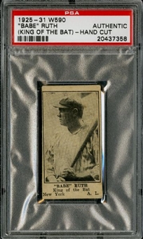 1925-31 W590 Babe Ruth (King of the Bat) – PSA AUTHENTIC  